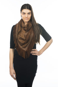Indy Jane Scarf Morena M Cognac Fringes